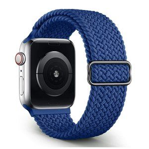 NEW Adjustable Braided Solo Loop For Apple Watch B